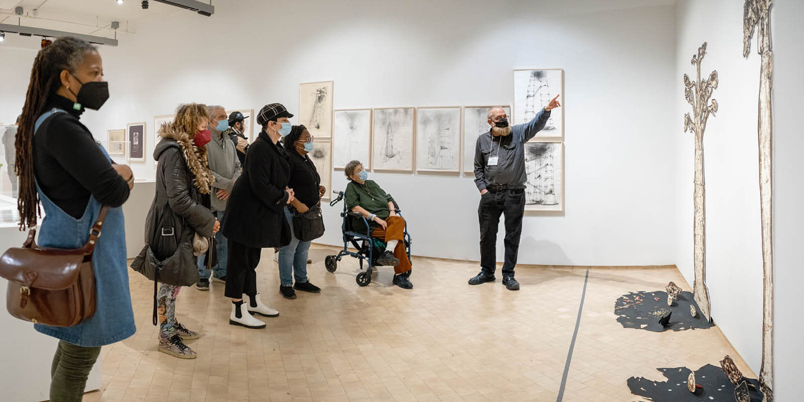 People visiting the museum