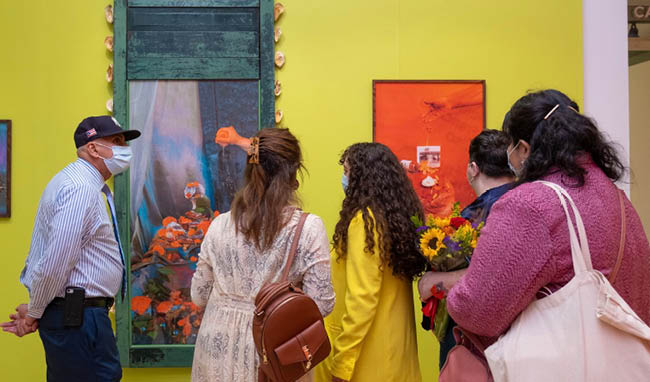 Visitors viewing DOMESTICANX exhibition